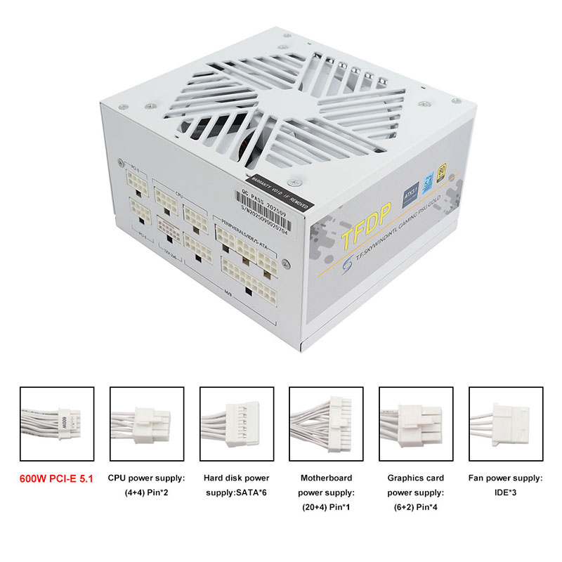 White 750w 850w 1000W 1200W Wa - 1000W White Modular Power Supply 评论和价格